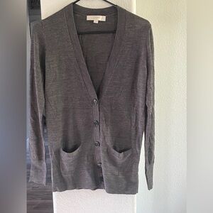 Gray Ann Taylor the loft sweater